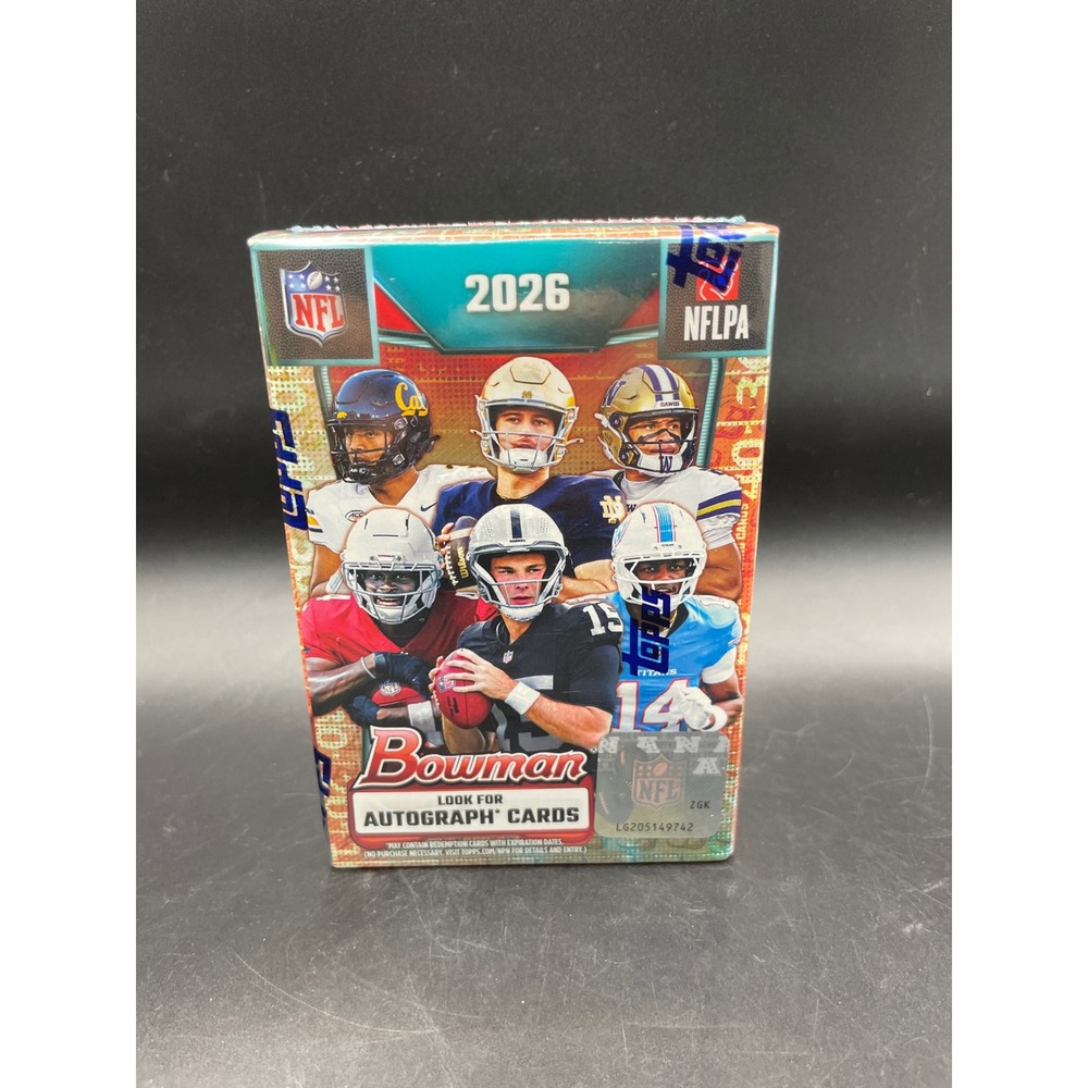 2026 Topps Bowman NFL Football Blaster Box Factory Sealed 60 Cards Autographs